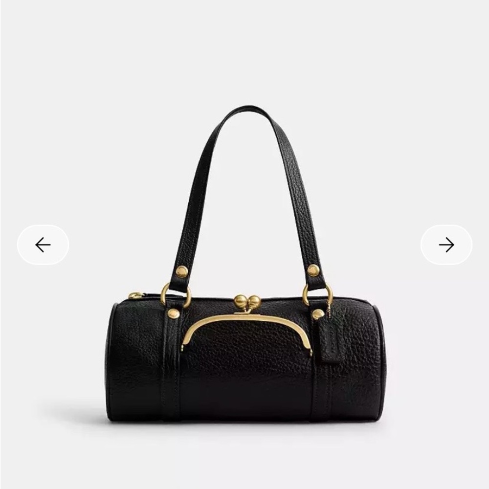 Coach Kisslock KISS LOCK Barrel Bag CDZ15 Black (Limited ReEdition)